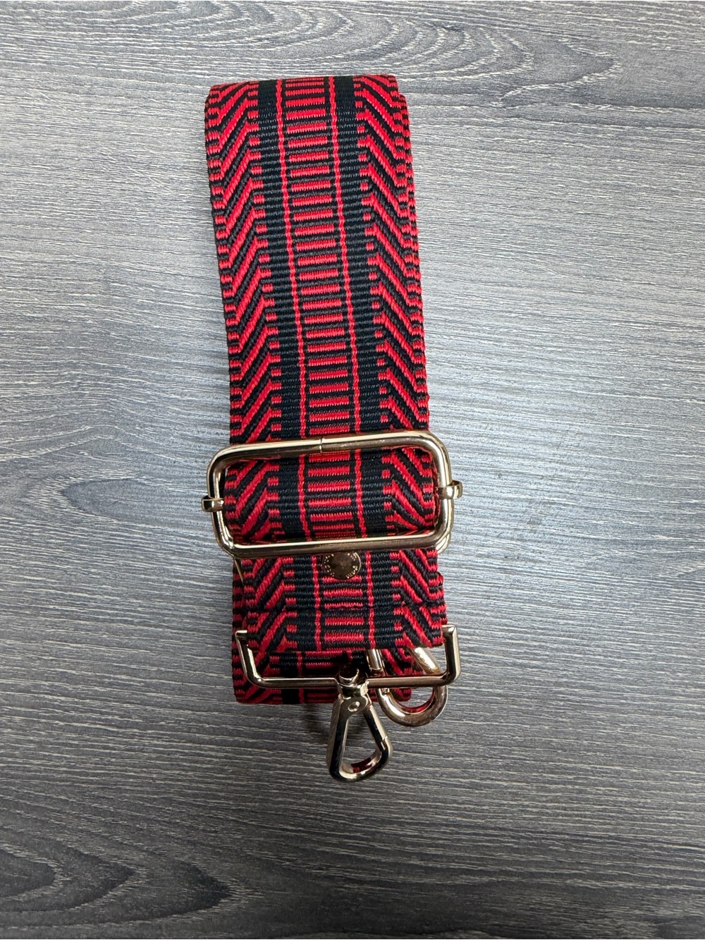 POM POM LONDON Bag Strap ~ Red / Black Print